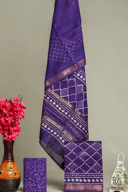 Premium Print Maheswari silk suit Set ( MH200305)