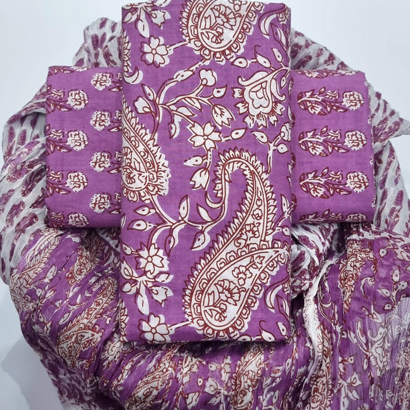 Cotton Suit with Chiffon Dupatta ( CD0606 )