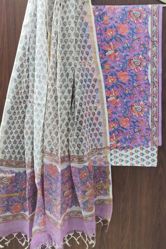 Cotton Suit Set with Kota Doria Dupatta ( CD0312 )