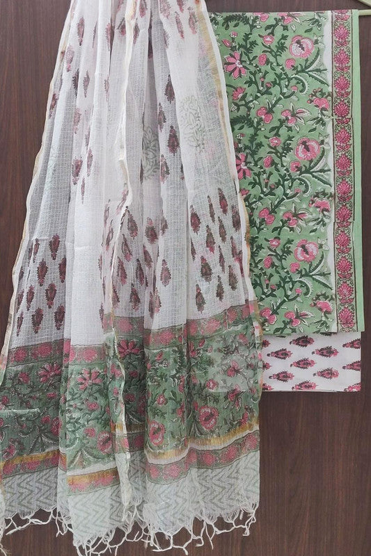 Cotton Suit Set with Kota Doria Dupatta ( CD0312 )