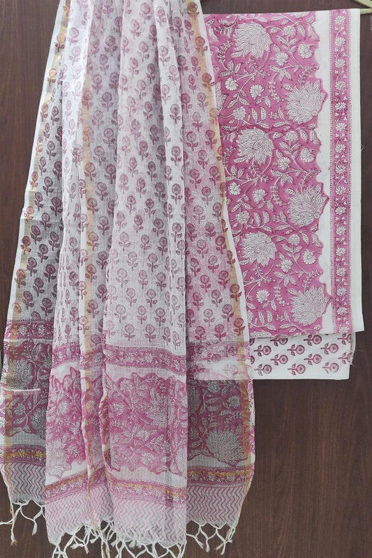 Cotton Suit Set with Kota Doria Dupatta ( CD0312 )