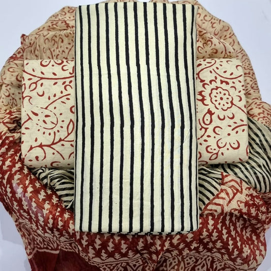 Cotton Suit with Chiffon Dupatta ( CD0606 )