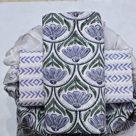 Cotton Suit with Chiffon Dupatta ( CD0606 )
