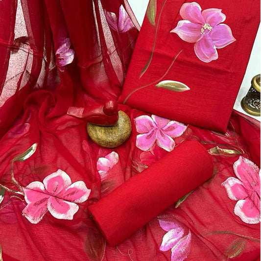 Cotton Suit with Chiffon Dupatta ( CD0606 )