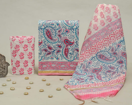 Chanderi silk suit Set ( CN4601 )