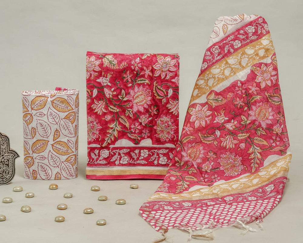Chanderi silk suit Set ( CN4602 )