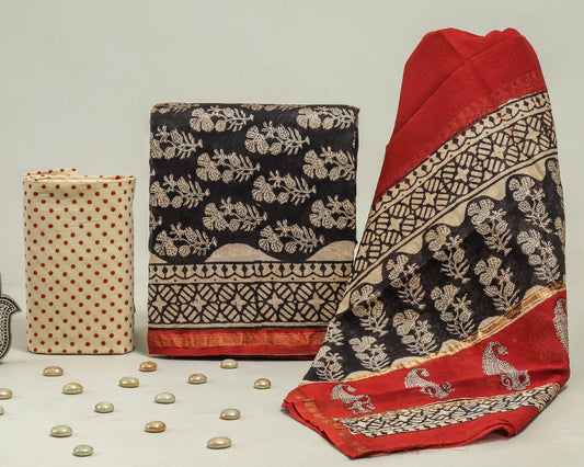 Chanderi silk suit Set ( CN4608 )