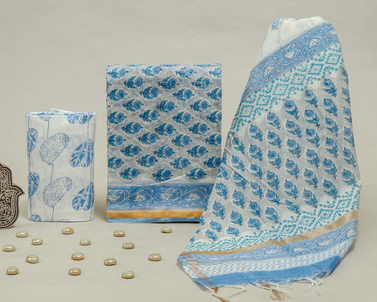 Chanderi silk suit Set ( CN4605 )