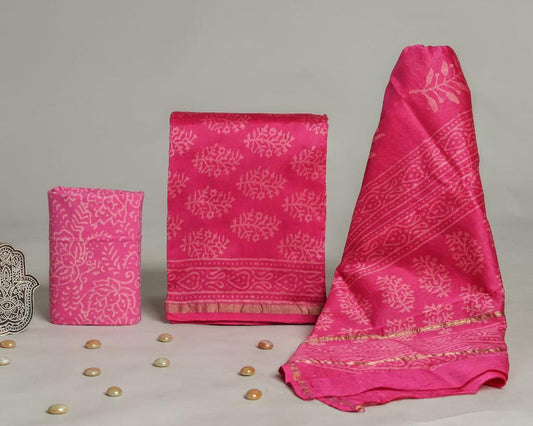 Chanderi silk suit Set ( CN4623 )