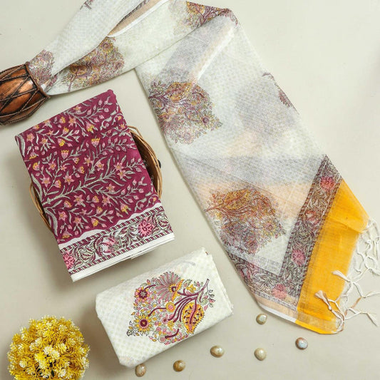 Cotton Suit Set with Kota Doria Dupatta ( CD0312 )