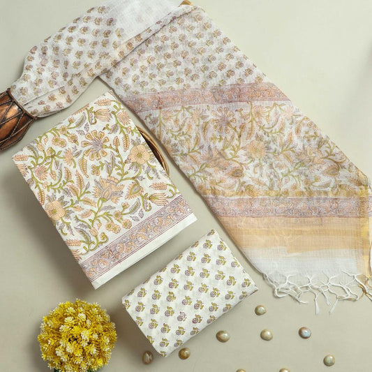 Cotton Suit Set with Kota Doria Dupatta ( CD0312 )