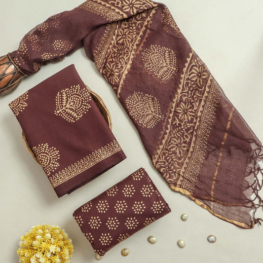 Cotton Suit Set with Kota Doria Dupatta ( CD0312 )