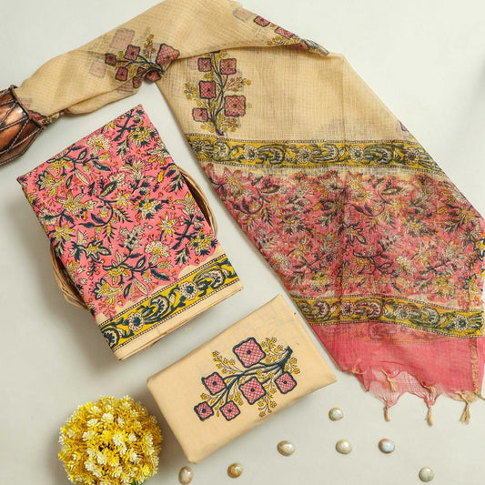 Cotton Suit Set with Kota Doria Dupatta ( CD0312 )