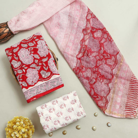 Cotton Suit Set with Kota Doria Dupatta ( CD0312 )