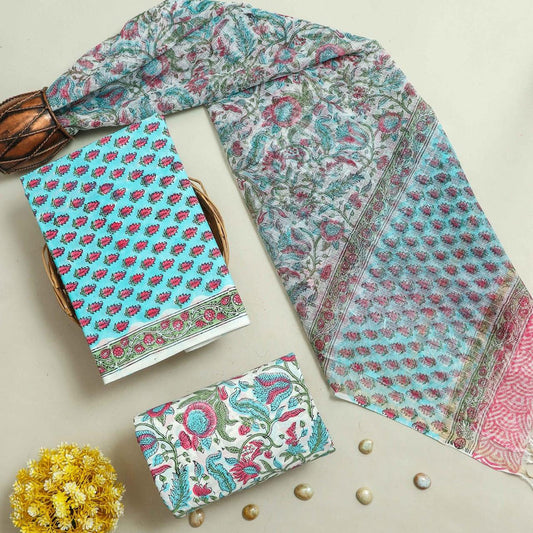 Cotton Suit Set with Kota Doria Dupatta ( CD0312 )
