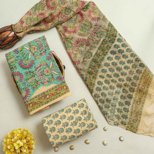 Cotton Suit Set with Kota Doria Dupatta ( CD0312 )
