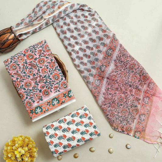 Cotton Suit Set with Kota Doria Dupatta ( CD0312 )
