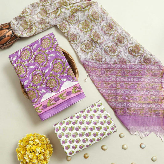 Cotton Suit Set with Kota Doria Dupatta ( CD0312 )