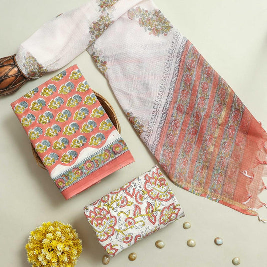 Cotton Suit Set with Kota Doria Dupatta ( CD0312 )