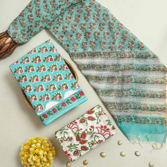 Cotton Suit Set with Kota Doria Dupatta ( CD0312 )