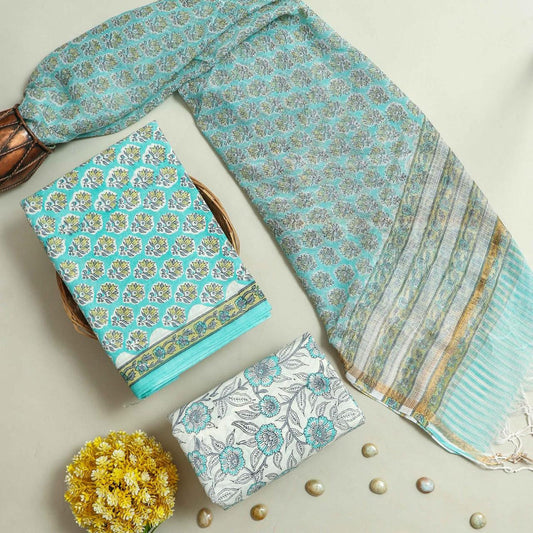Cotton Suit Set with Kota Doria Dupatta ( CD0312 )