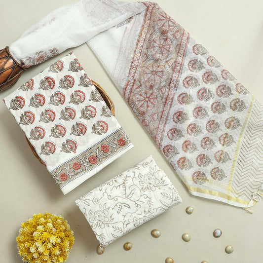 Cotton Suit Set with Kota Doria Dupatta ( CD0312 )