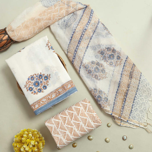 Cotton Suit Set with Kota Doria Dupatta ( CD0312 )