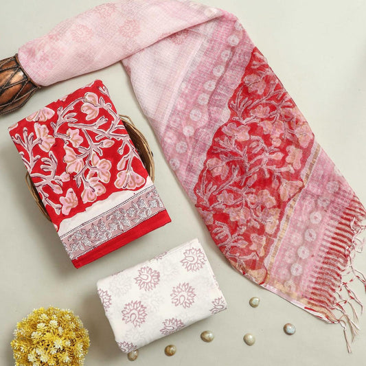 Cotton Suit Set with Kota Doria Dupatta ( CD0312 )