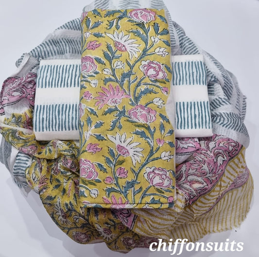 Cotton Suit with Chiffon Dupatta ( CD1392 )