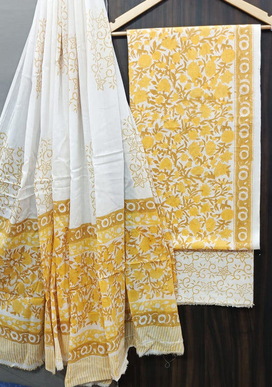 Cotton Suit Set with Cotton Dupatta ( CT9208 )
