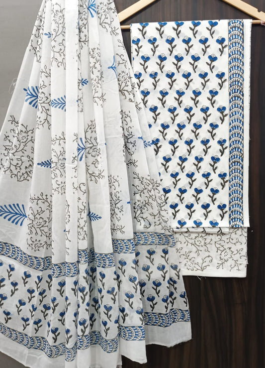 Cotton Suit Set with Cotton Dupatta ( CT9206 )