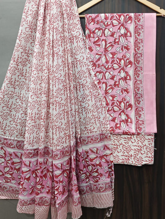 Cotton Suit Set with Cotton Dupatta ( CT9214 )