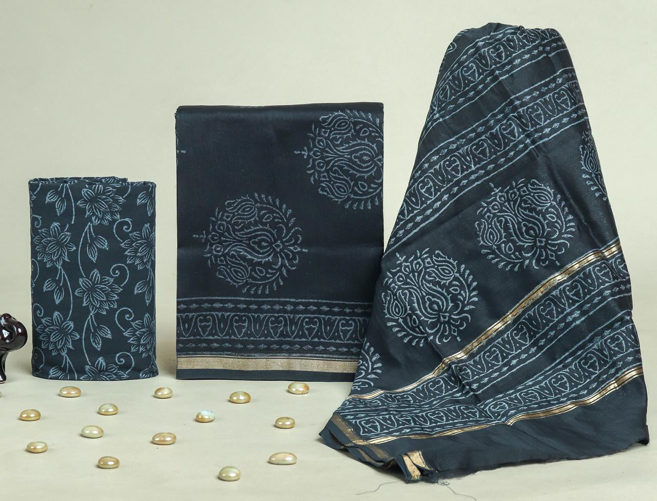 Chanderi silk suit Set ( CN71512 )