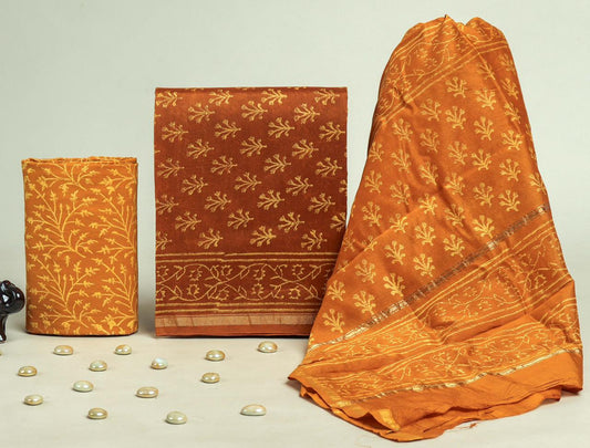 Chanderi silk suit Set ( CN71513 )