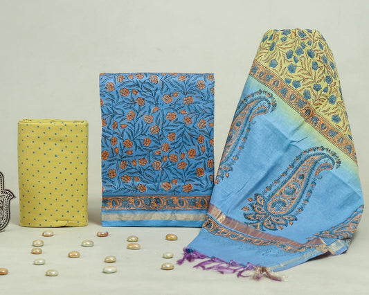 Chanderi silk suit Set ( CN4429 )