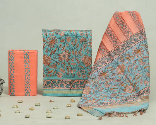 Chanderi silk suit Set ( CN4427 )