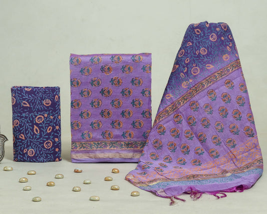 Chanderi silk suit Set ( CN4421 )