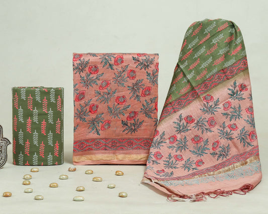 Chanderi silk suit Set ( CN4423 )