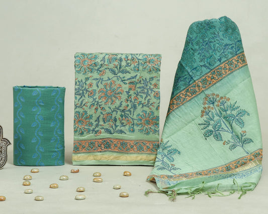 Chanderi silk suit Set ( CN4422 )