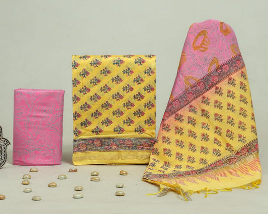 Chanderi silk suit Set ( CN4430 )