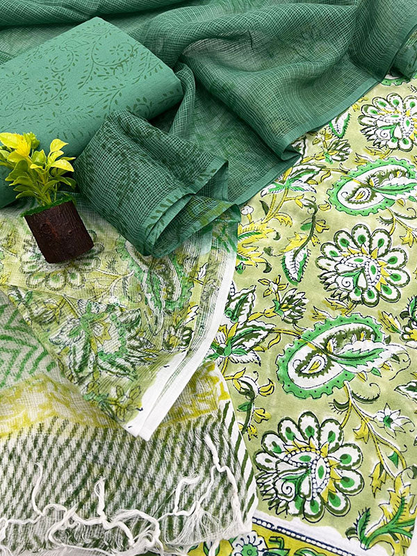 Cotton Suit Set with Kota Doria Dupatta ( CD210704)