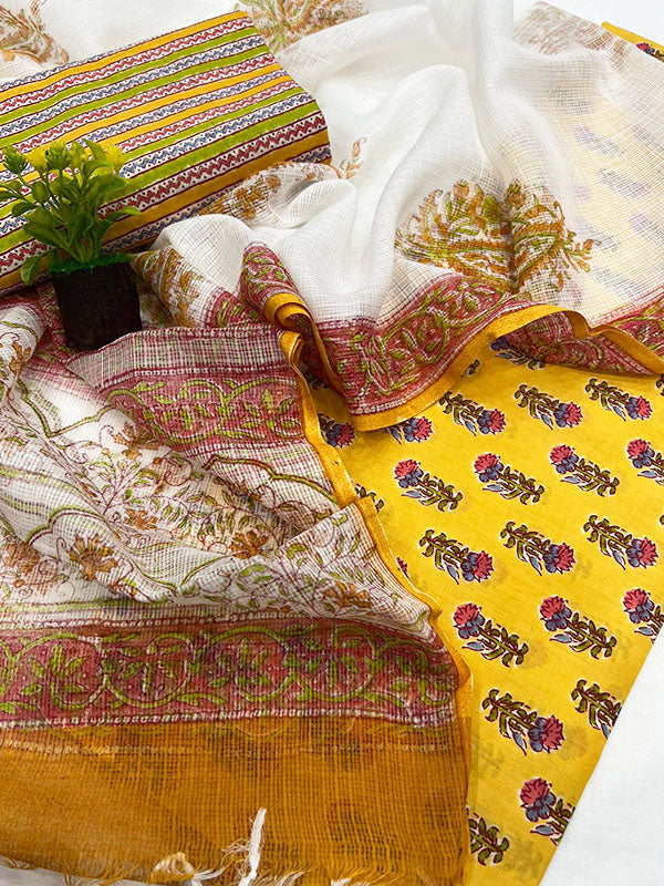 Cotton Suit Set with Kota Doria Dupatta ( CD210705)