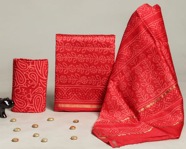 Chanderi silk suit Set ( CN09010)
