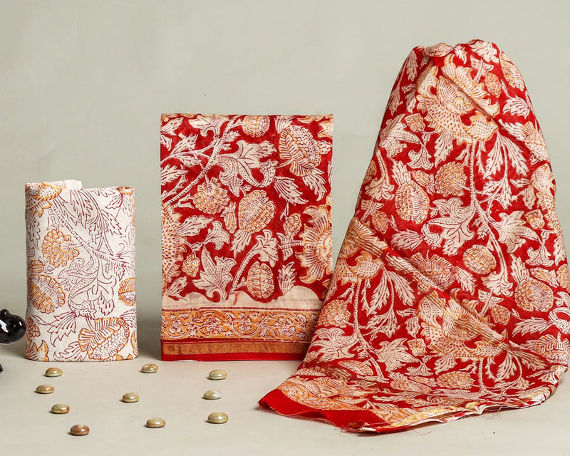 Chanderi silk suit Set ( CN161011)