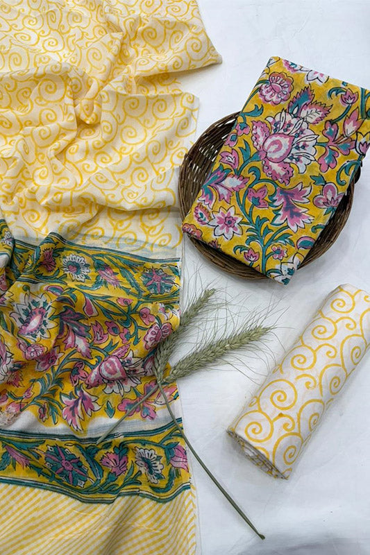 Cotton Suit Set with Cotton Dupatta ( CT5447)