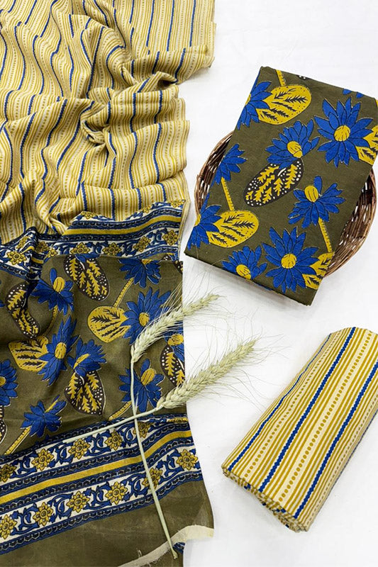 Cotton Suit Set with Cotton Dupatta ( CT5448)