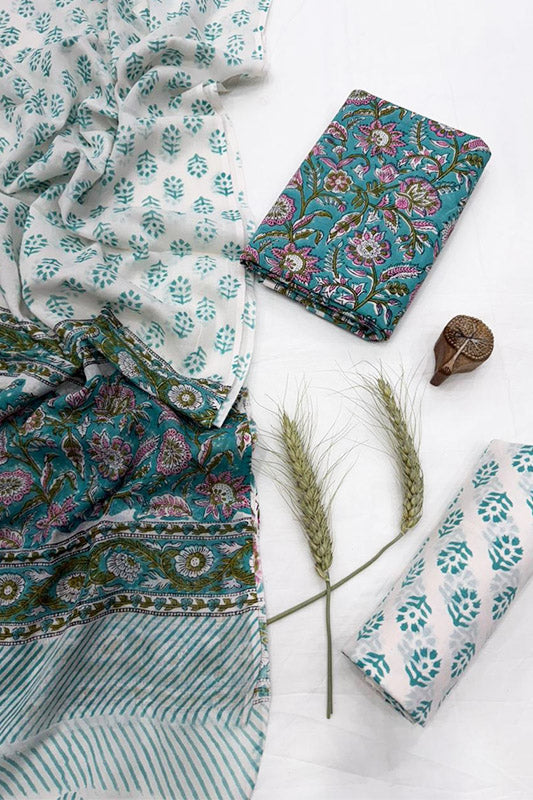Cotton Suit Set with Cotton Dupatta ( CT5452)