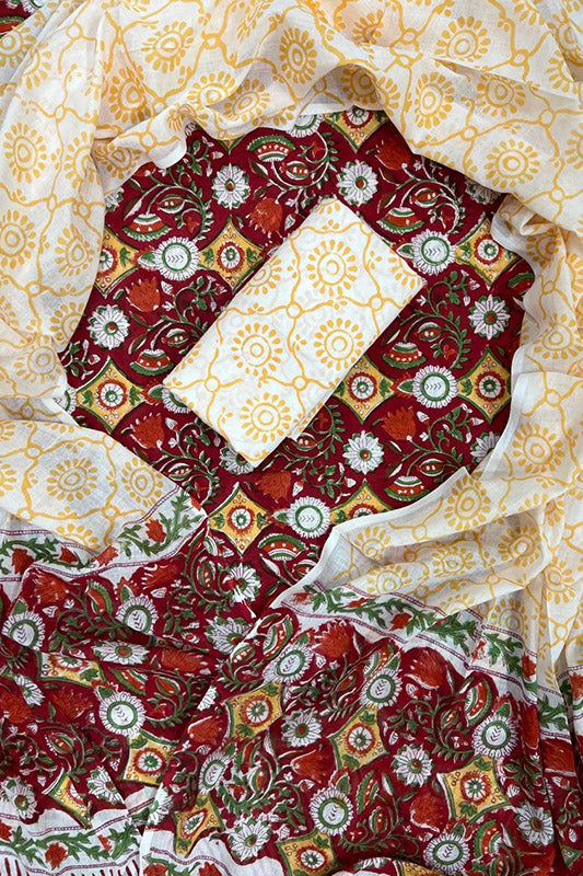 Cotton Suit Set with Cotton Dupatta ( CT5472)
