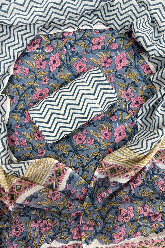 Cotton Suit Set with Cotton Dupatta ( CT5483)