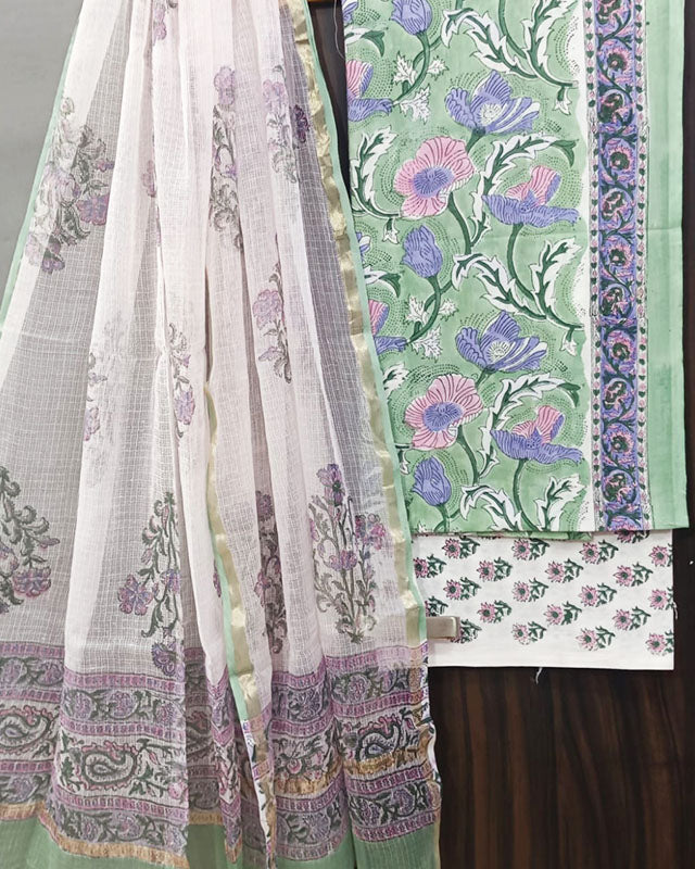 Cotton Suit Set with Kota Doria Dupatta ( CD310522 )
